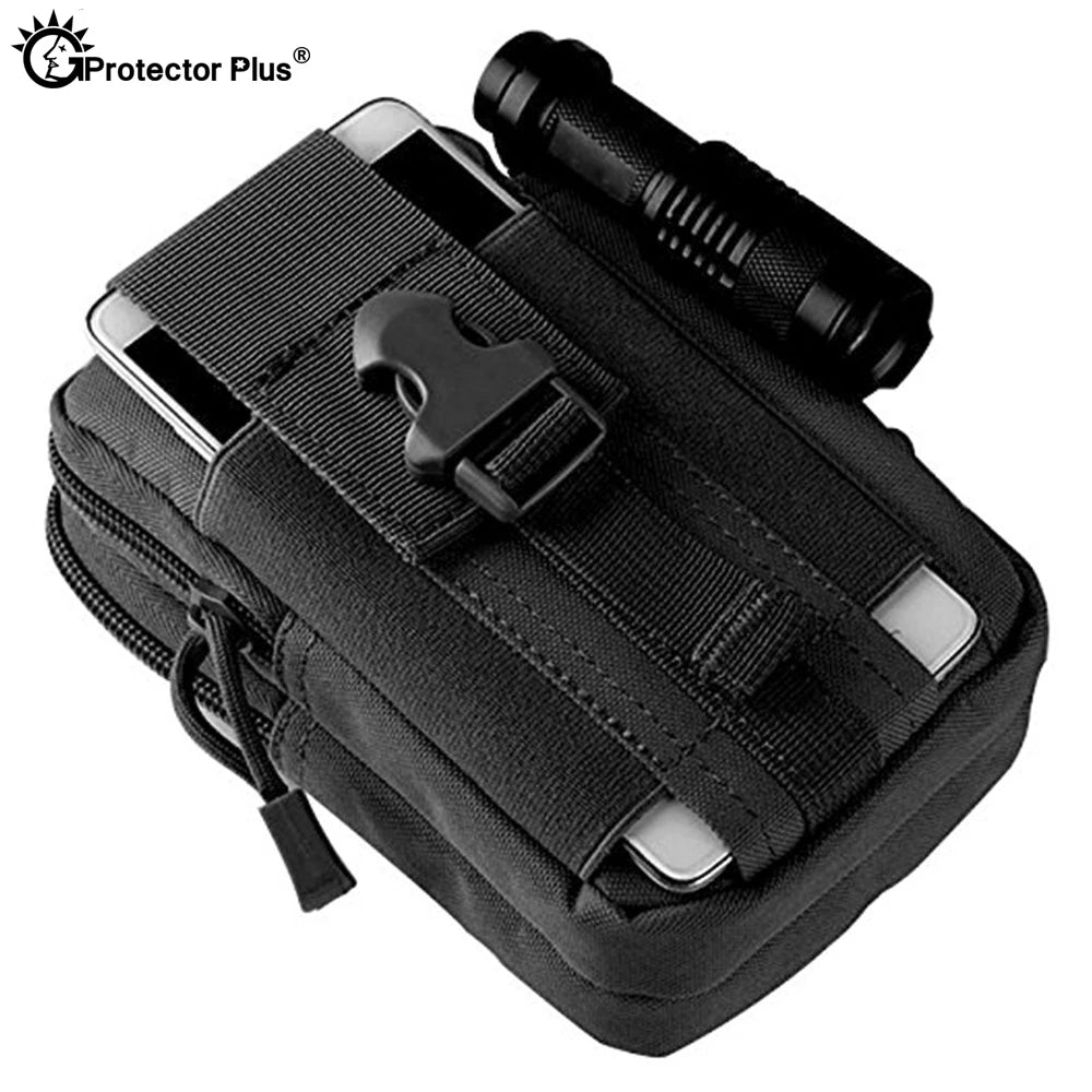 PROTECTOR PLUS Tactical Molle Accessory Bag Belt Waist  Phone Pouch Hiking Climbing Running Travel Multi-purpose Packs - Slobuy