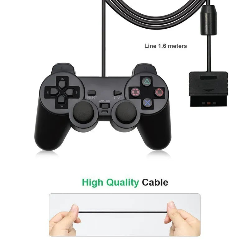 Wired Gamepad for Sony PS2 Controller for Mando PS2/PS2 Joystick for Playstation 2 Vibration Shock Joypad Wired USB PC Controle - Slobuy