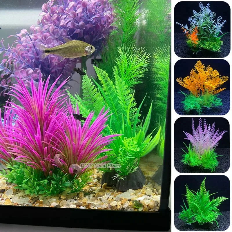 PVC Aquarium Decorative Simulation Artificial Leaves Plant Environmental Protection Materials Aquarium Decorative Accessories - Slobuy
