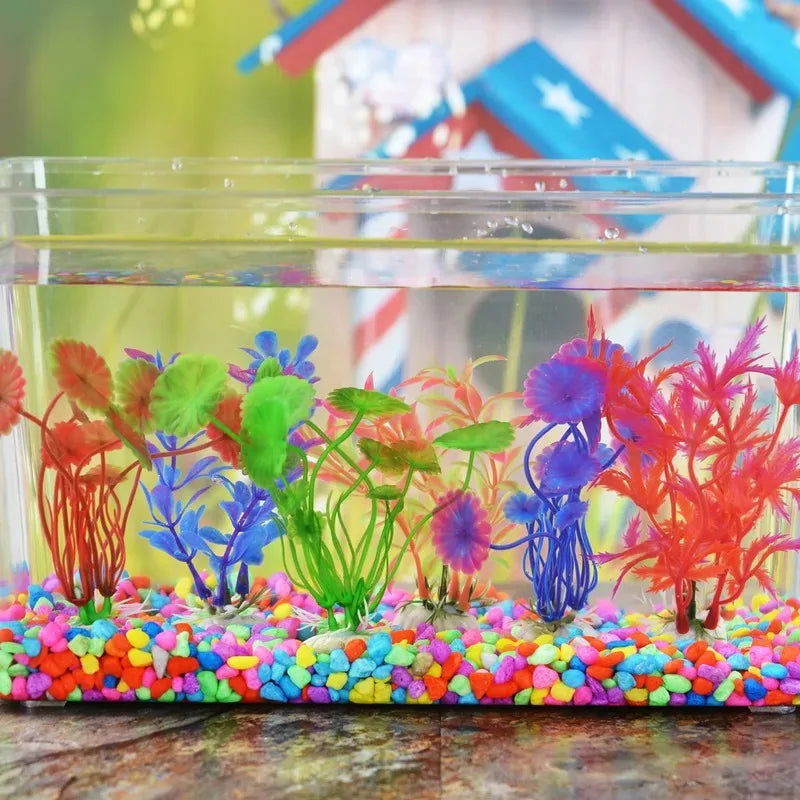 PVC Aquarium Decorative Simulation Artificial Leaves Plant Environmental Protection Materials Aquarium Decorative Accessories - Slobuy