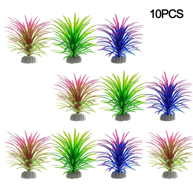PVC Aquarium Decorative Simulation Artificial Leaves Plant Environmental Protection Materials Aquarium Decorative Accessories - Slobuy