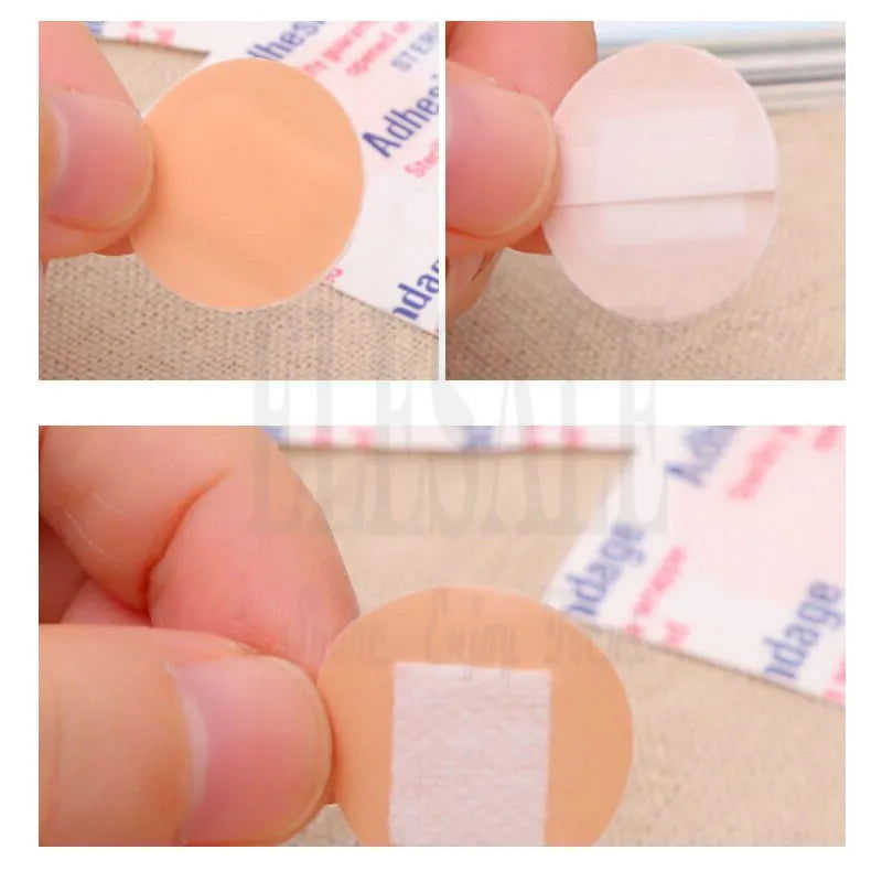 100Pcs/Pack Waterproof Band-Aids Bandages First Aid Medical Anti-Bacteria Wound Plaster Multi Size Home Travel Emergency Kits - Slobuy