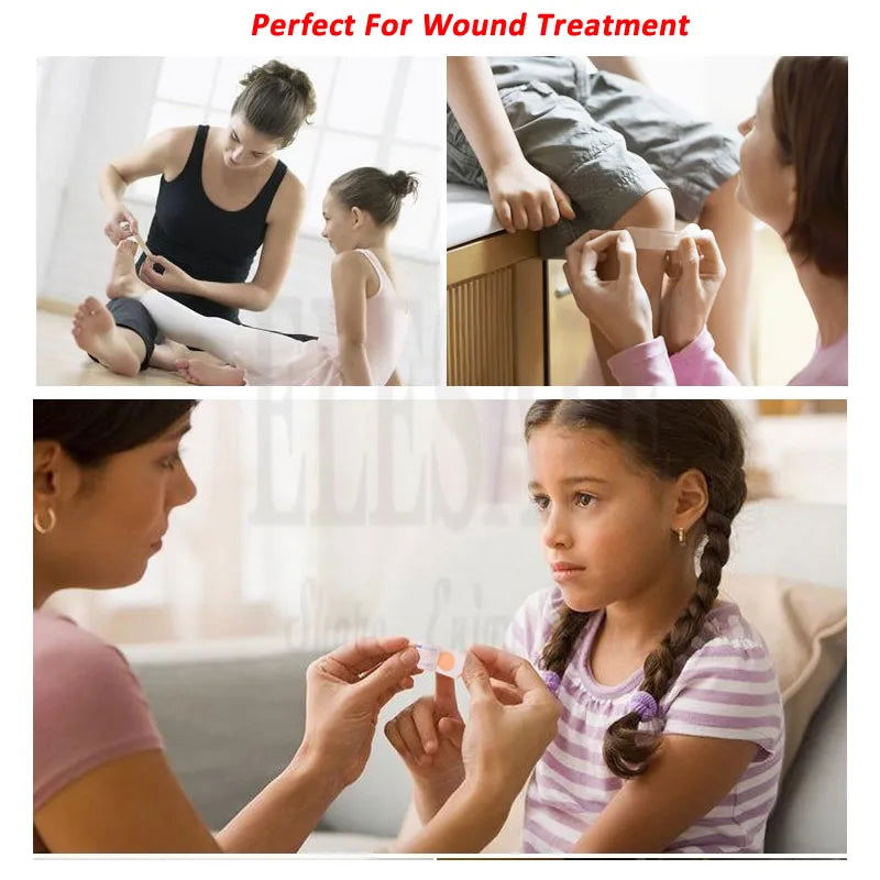 100Pcs/Pack Waterproof Band-Aids Bandages First Aid Medical Anti-Bacteria Wound Plaster Multi Size Home Travel Emergency Kits - Slobuy