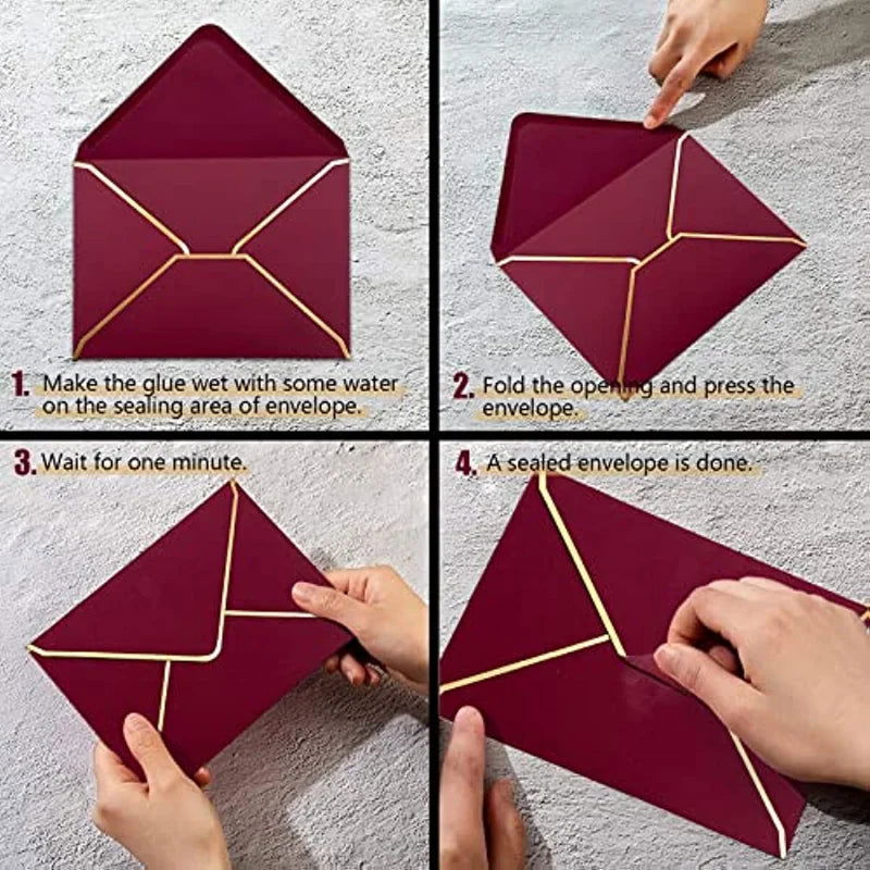 10 Pieces/Pack of Vintage Phnom Penh Western Envelopes Wedding Party Invitation Greeting Cards Gift - Slobuy