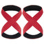 Padded Figure 8 Straps Deadlift Weight Lifting Wrist Straps Power Lifters Workout Pull-ups Horizontal Bar Gym Fitness - Slobuy