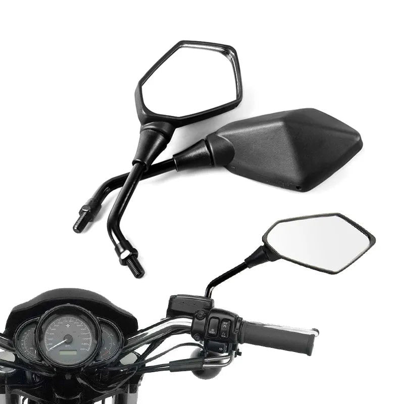 2Pcs/Pair Universial 8mm 10mm Motorcycle Mirror Scooter E-Bike Rearview Mirrors Electromobile Back Side Convex Mirror - Slobuy
