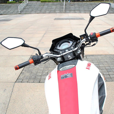 2Pcs/Pair Universial 8mm 10mm Motorcycle Mirror Scooter E-Bike Rearview Mirrors Electromobile Back Side Convex Mirror - Slobuy