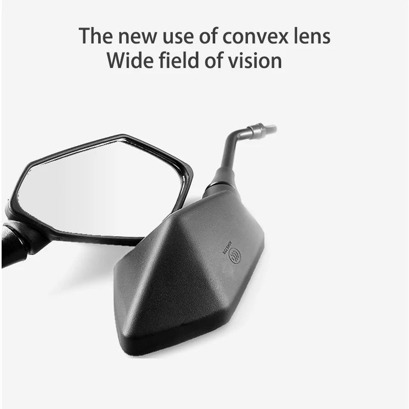 2Pcs/Pair Universial 8mm 10mm Motorcycle Mirror Scooter E-Bike Rearview Mirrors Electromobile Back Side Convex Mirror - Slobuy