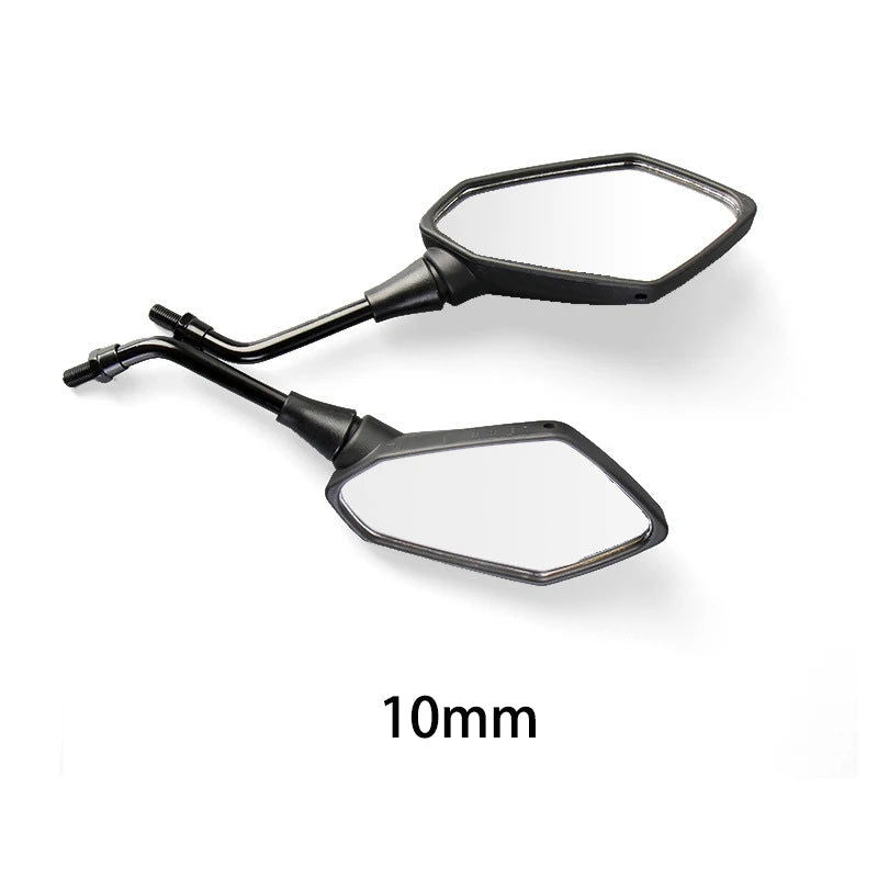 2Pcs/Pair Universial 8mm 10mm Motorcycle Mirror Scooter E-Bike Rearview Mirrors Electromobile Back Side Convex Mirror - Slobuy