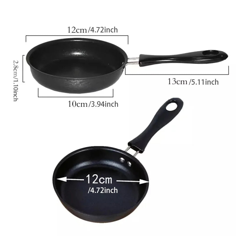 Pan Frying Egg Skillet Pot Mini Cooking Omelette Pans Nonstick Non Iron Stick Saucepan Fry Omelet Cast Pancake Pots 12cm - Slobuy