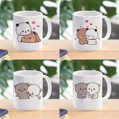 Panda Bear Bubu Dudu Coffee Milk Cup Mocha Cat Panda Bear Couple Christmas Mug Kawaii Cups Original Mugs Free Shipping Drinkware - Slobuy