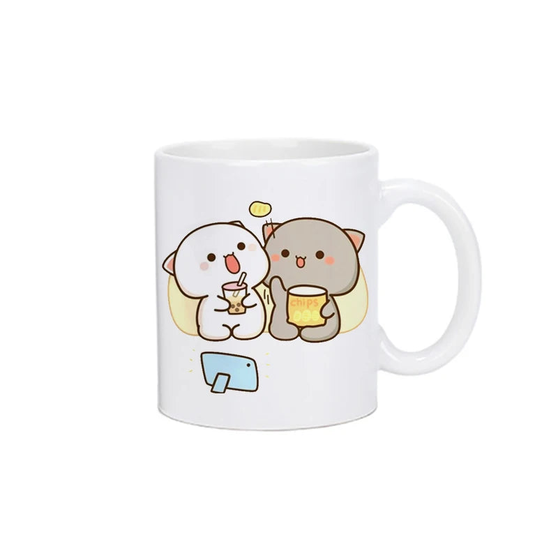 Panda Bear Bubu Dudu Coffee Milk Cup Mocha Cat Panda Bear Couple Christmas Mug Kawaii Cups Original Mugs Free Shipping Drinkware - Slobuy