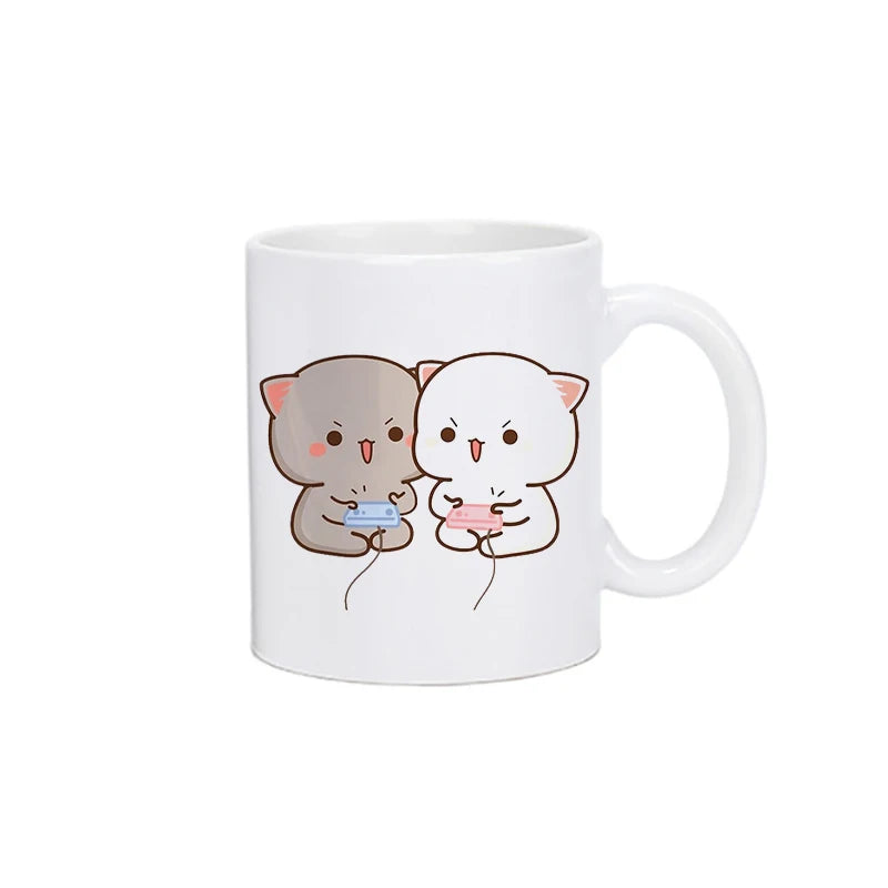 Panda Bear Bubu Dudu Coffee Milk Cup Mocha Cat Panda Bear Couple Christmas Mug Kawaii Cups Original Mugs Free Shipping Drinkware - Slobuy