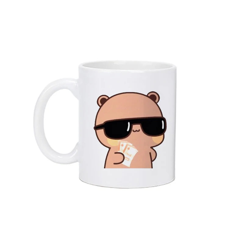 Panda Bear Bubu Dudu Coffee Milk Cup Mocha Cat Panda Bear Couple Christmas Mug Kawaii Cups Original Mugs Free Shipping Drinkware - Slobuy