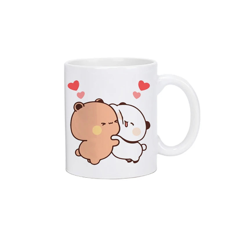 Panda Bear Bubu Dudu Coffee Milk Cup Mocha Cat Panda Bear Couple Christmas Mug Kawaii Cups Original Mugs Free Shipping Drinkware - Slobuy