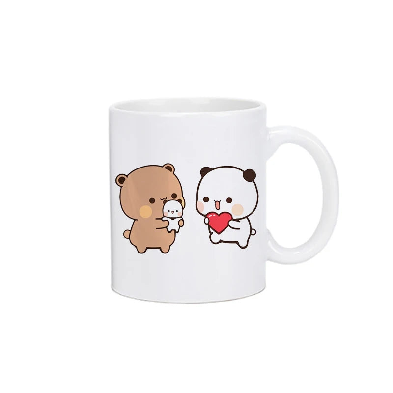 Panda Bear Bubu Dudu Coffee Milk Cup Mocha Cat Panda Bear Couple Christmas Mug Kawaii Cups Original Mugs Free Shipping Drinkware - Slobuy