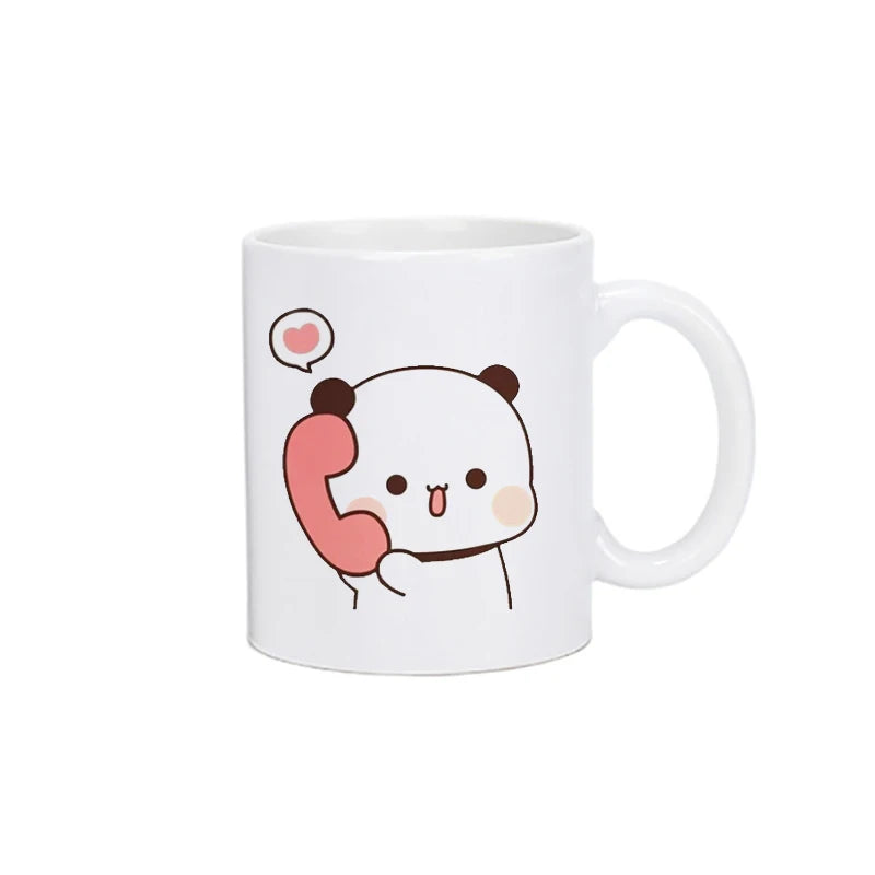 Panda Bear Bubu Dudu Coffee Milk Cup Mocha Cat Panda Bear Couple Christmas Mug Kawaii Cups Original Mugs Free Shipping Drinkware - Slobuy