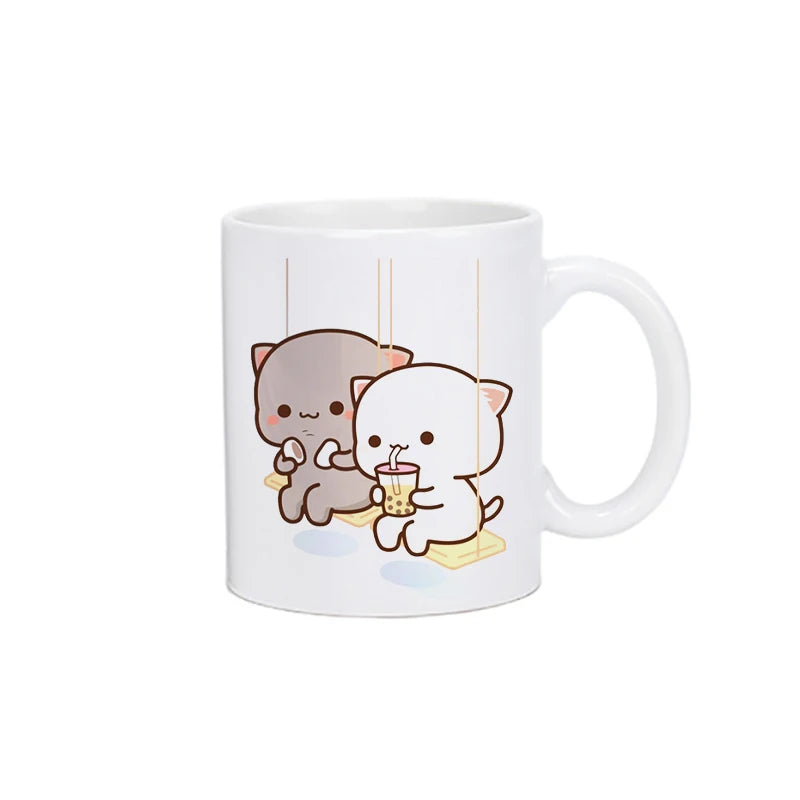 Panda Bear Bubu Dudu Coffee Milk Cup Mocha Cat Panda Bear Couple Christmas Mug Kawaii Cups Original Mugs Free Shipping Drinkware - Slobuy