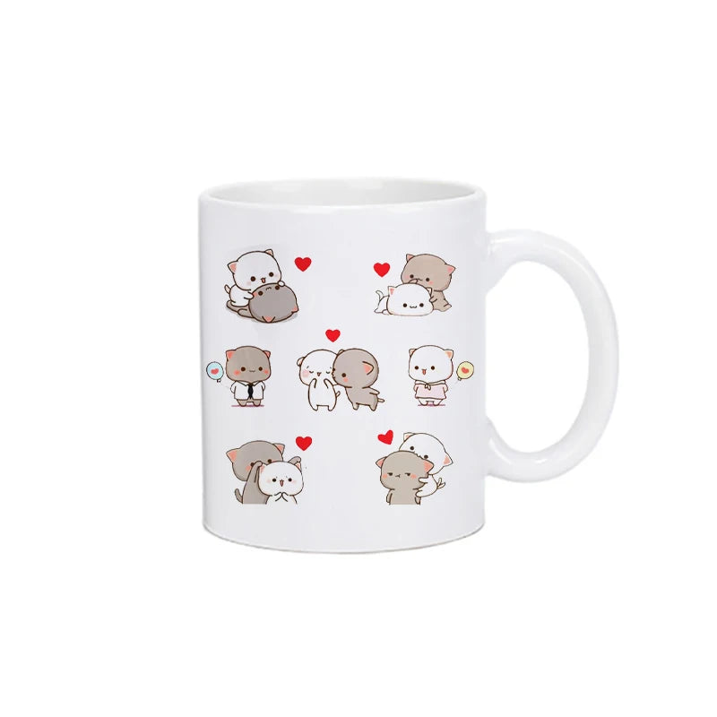 Panda Bear Bubu Dudu Coffee Milk Cup Mocha Cat Panda Bear Couple Christmas Mug Kawaii Cups Original Mugs Free Shipping Drinkware - Slobuy