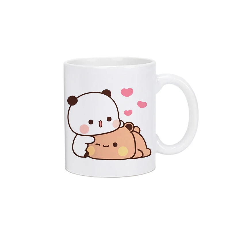 Panda Bear Bubu Dudu Coffee Milk Cup Mocha Cat Panda Bear Couple Christmas Mug Kawaii Cups Original Mugs Free Shipping Drinkware - Slobuy