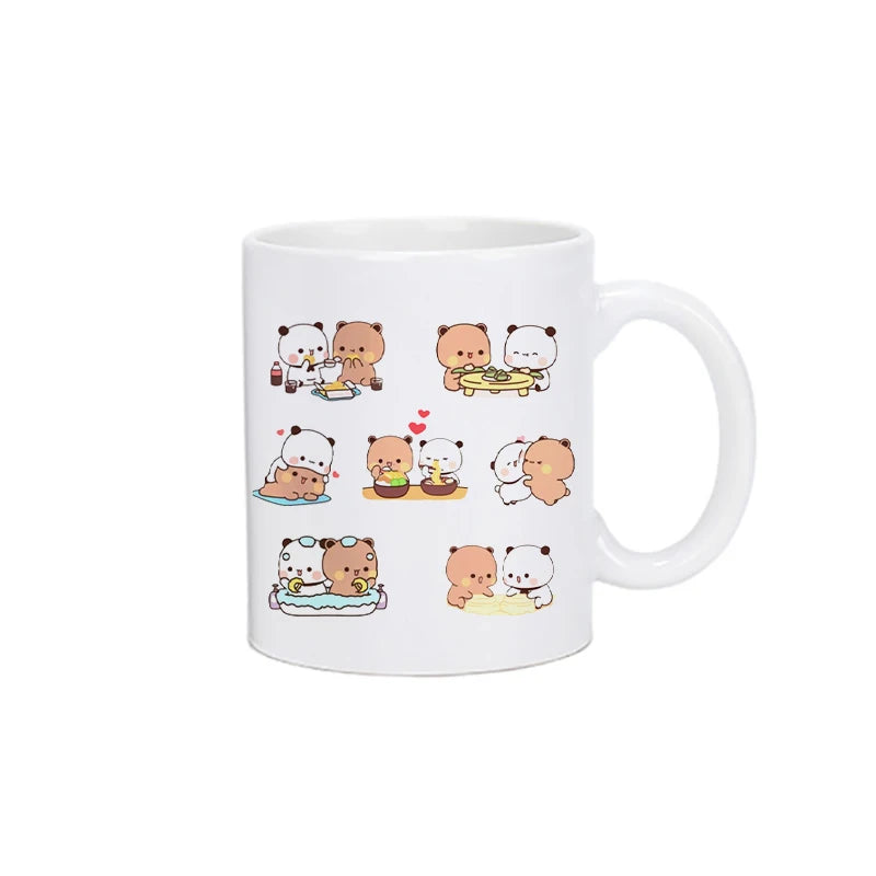 Panda Bear Bubu Dudu Coffee Milk Cup Mocha Cat Panda Bear Couple Christmas Mug Kawaii Cups Original Mugs Free Shipping Drinkware - Slobuy