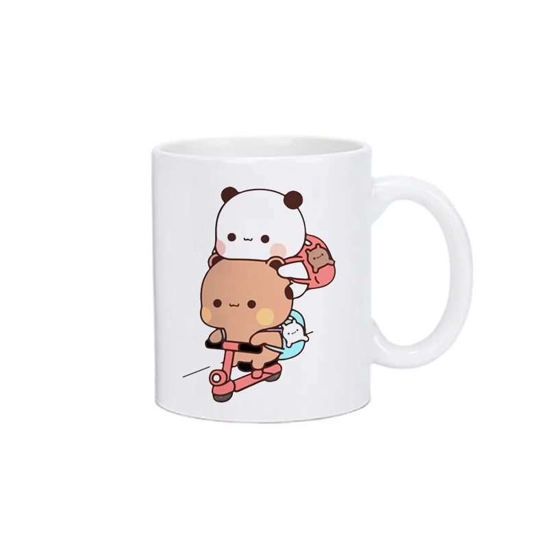 Panda Bear Bubu Dudu Coffee Milk Cup Mocha Cat Panda Bear Couple Christmas Mug Kawaii Cups Original Mugs Free Shipping Drinkware - Slobuy