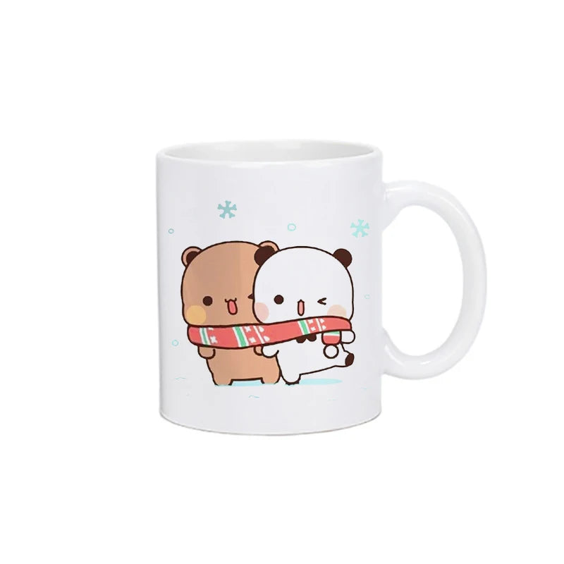 Panda Bear Bubu Dudu Coffee Milk Cup Mocha Cat Panda Bear Couple Christmas Mug Kawaii Cups Original Mugs Free Shipping Drinkware - Slobuy