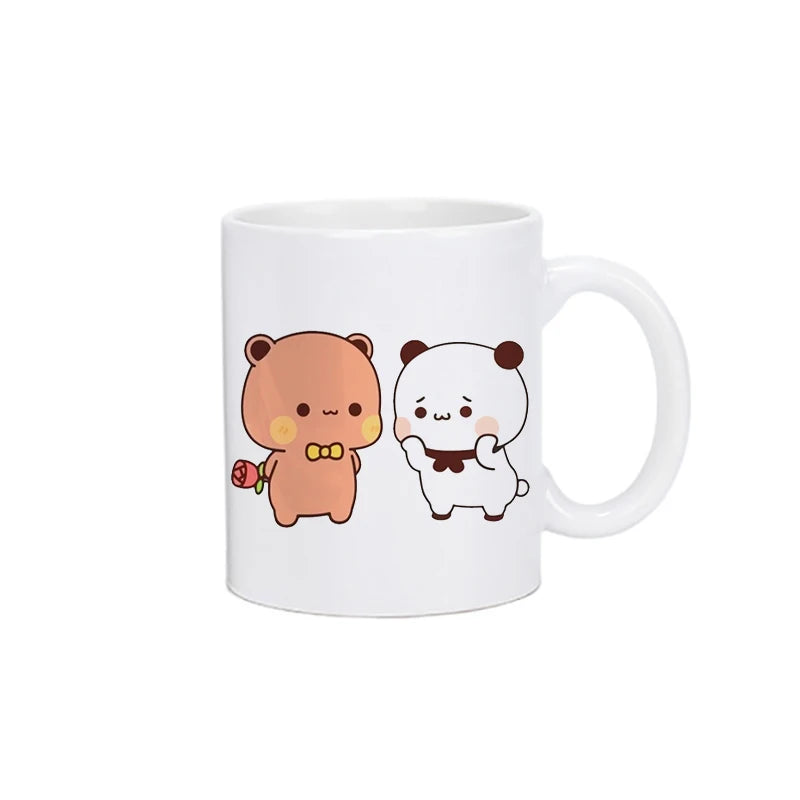 Panda Bear Bubu Dudu Coffee Milk Cup Mocha Cat Panda Bear Couple Christmas Mug Kawaii Cups Original Mugs Free Shipping Drinkware - Slobuy