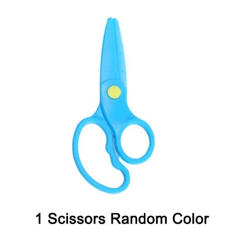 Paper-Cut Set Paper Cutting Scissor Skills Activity Cutting Book Kids Crafts Toys Kits Preschool with Child-Safe Scissors - Slobuy