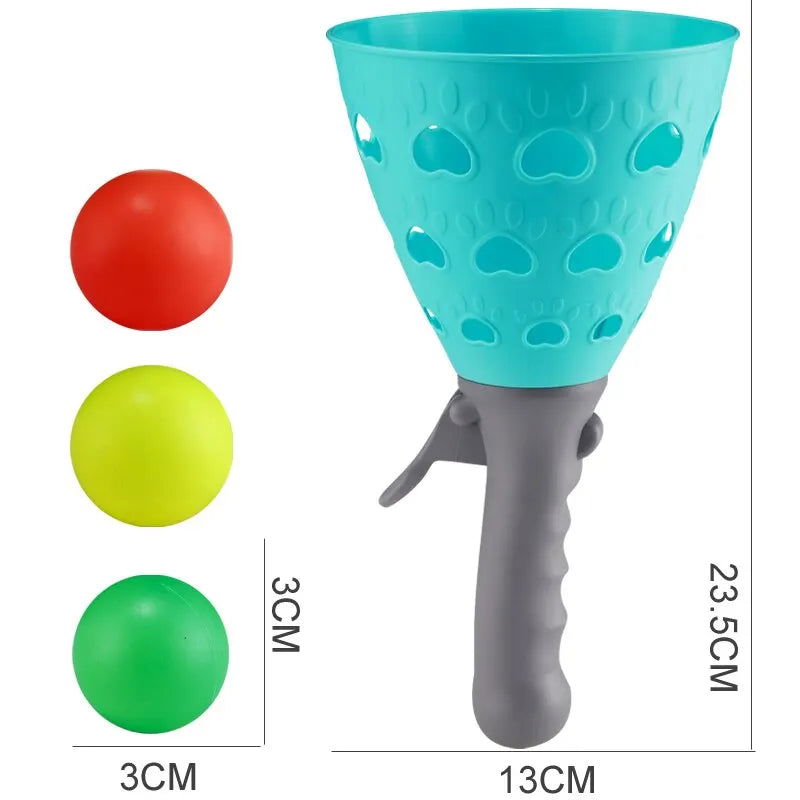 Parent-Child Outdoor Kids Fun Ejection To Catch a Ball Launch Throwing Toy Pinball Sense Training Equipment Pair - Slobuy