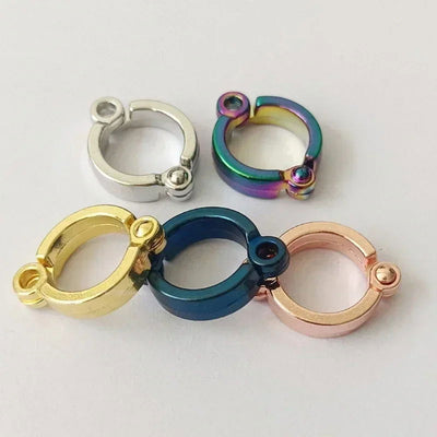 Parrot Foot Rings Metal Pet Bird Leg Rings Outdoor Fly Training Activity Anti-Lost Opening Clip Leash Accessories 4-15mm - Slobuy