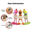 Parrot Shape Plush Dog Toys Lovely Bright Color Flamingo Bite Resistant Teeth Grinding and Sound Producing Pet Chew Squeaky Toy - Slobuy