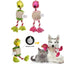 Parrot Shape Plush Dog Toys Lovely Bright Color Flamingo Bite Resistant Teeth Grinding and Sound Producing Pet Chew Squeaky Toy - Slobuy
