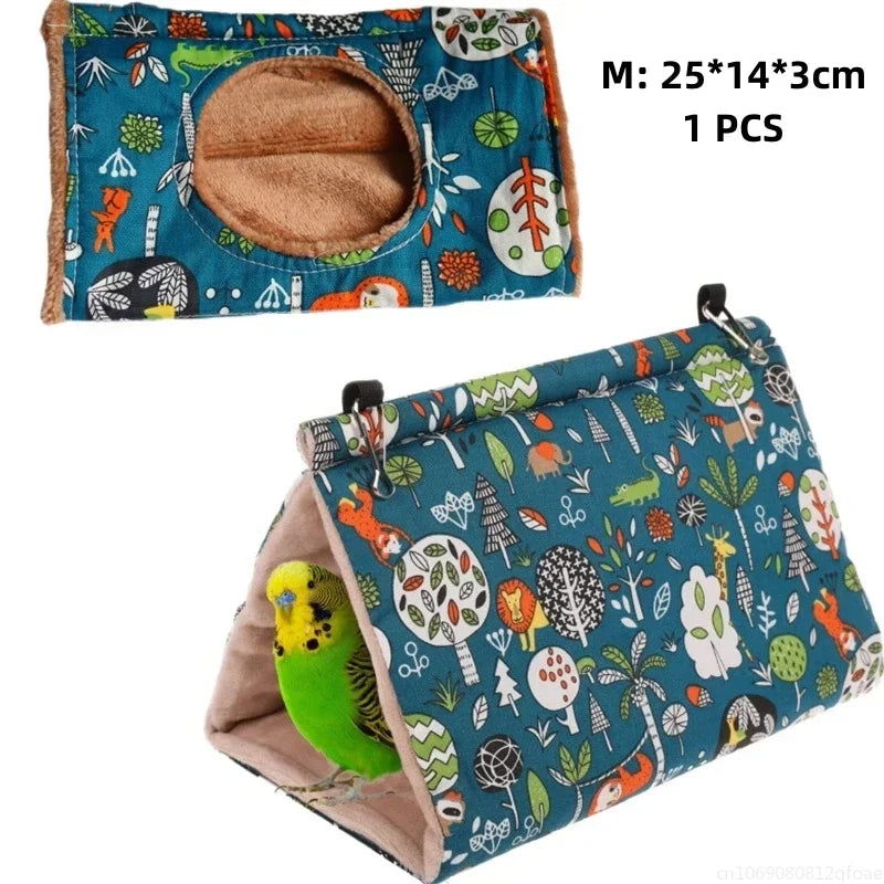 Parrots Squirrels Hamsters Honey Fluffy Birds Velvet Winter Warm Cotton Toy Hammock Passage Tunnel Pet Products Hamster Tent - Slobuy
