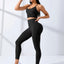 Women Yoga Set 2/Pcs Seamless Workout Outfits Yoga Sportswear Tracksuit Leggings And Thin Shoulder Strap Stretch Sports Bra Fitn - Slobuy