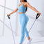 Women Yoga Set 2/Pcs Seamless Workout Outfits Yoga Sportswear Tracksuit Leggings And Thin Shoulder Strap Stretch Sports Bra Fitn - Slobuy