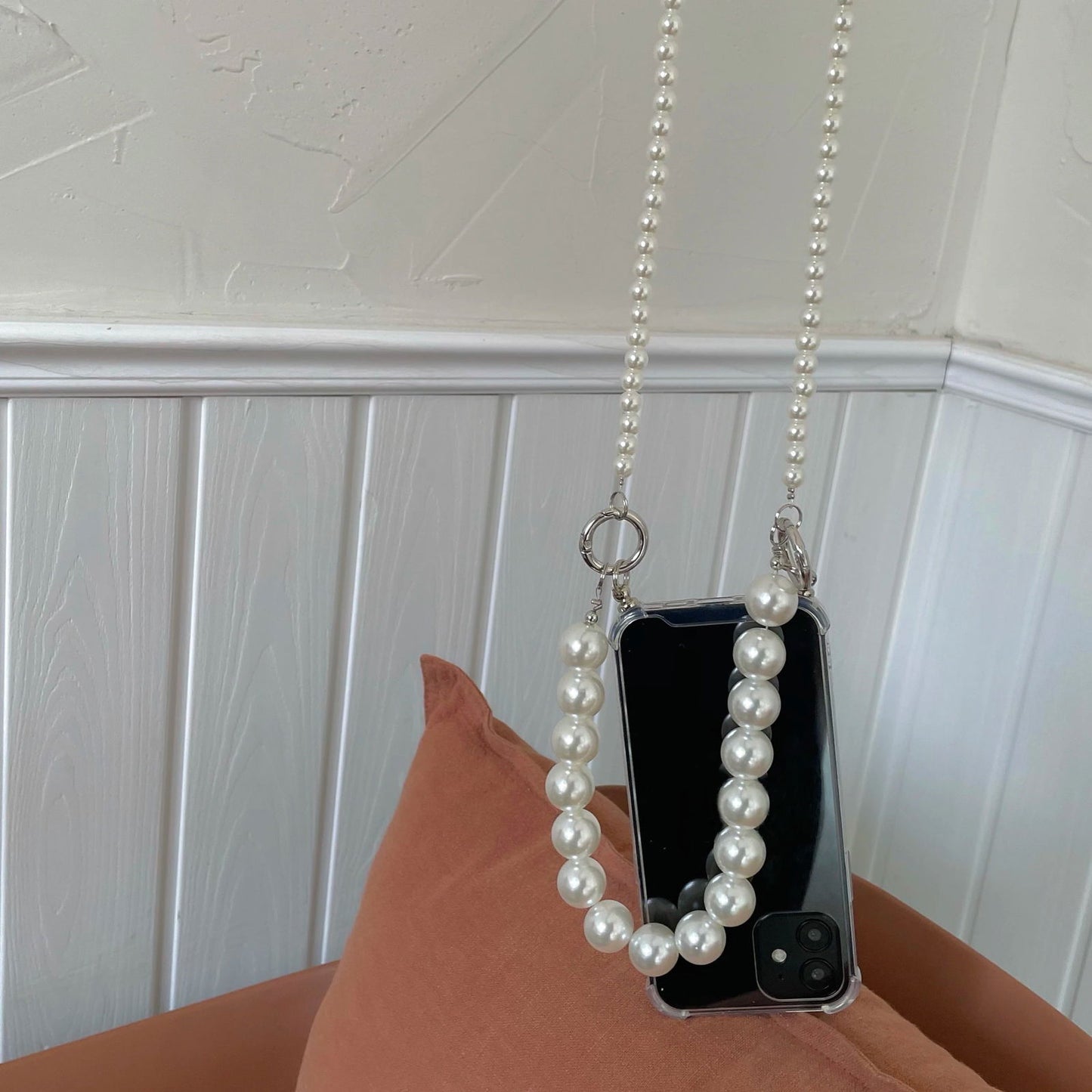 Pearl Bracelets Chain Crossbody Necklace Lanyard Phone Case For iphone 14 15 13 11 12 Pro Max MiNi XR X XS 7 8 plus SE 20 Cover - Slobuy