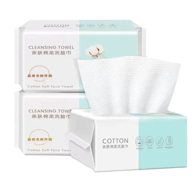 Pearl Pattern Disposable Face Towel 100%Cotton Tissue Soft Facial Cleansing Reusable Wet And Dry Makeup Non Woven Towel - Slobuy