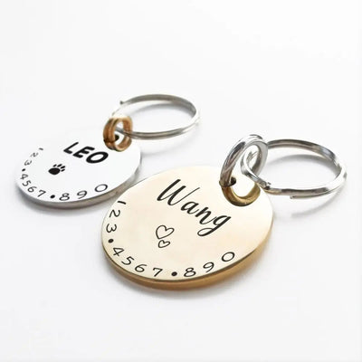 Personalized Pet Cat Dog ID Tag Collar Accessories MW001 Custom Engraved Necklace Chain Charm Supplies For Dog Tag Name Products - Slobuy