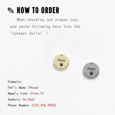 Personalized Pet Cat Dog ID Tag Collar Accessories MW001 Custom Engraved Necklace Chain Charm Supplies For Dog Tag Name Products - Slobuy