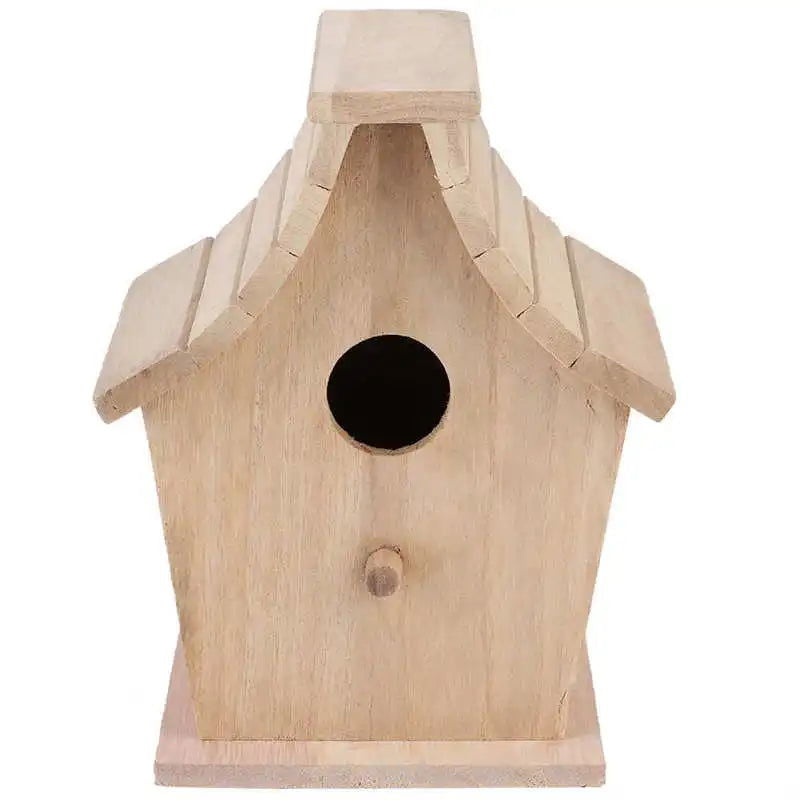 Pet Bird House Wooden Bird Hanging Bird House Warm Breeding Box Natural Wooden Bird Cage Birdhouse Wooden Box Resting Place - Slobuy