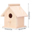 Pet Bird House Wooden Bird Hanging Bird House Warm Breeding Box Natural Wooden Bird Cage Birdhouse Wooden Box Resting Place - Slobuy