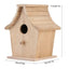 Pet Bird House Wooden Bird Hanging Bird House Warm Breeding Box Natural Wooden Bird Cage Birdhouse Wooden Box Resting Place - Slobuy