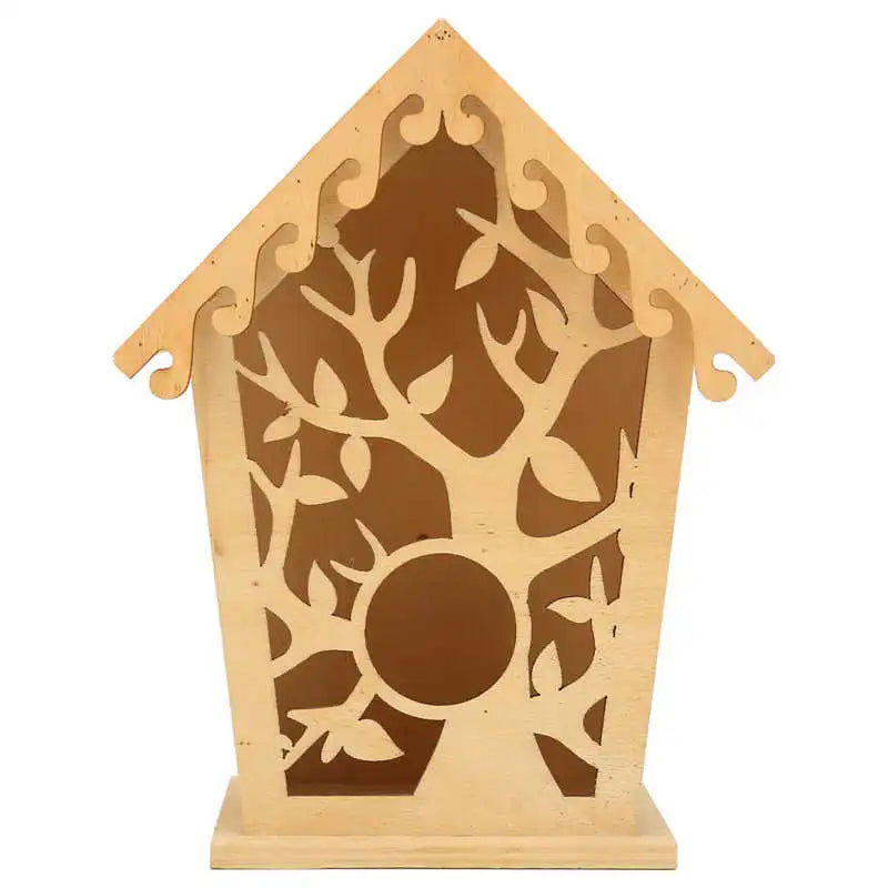 Pet Bird House Wooden Bird Hanging Bird House Warm Breeding Box Natural Wooden Bird Cage Birdhouse Wooden Box Resting Place - Slobuy