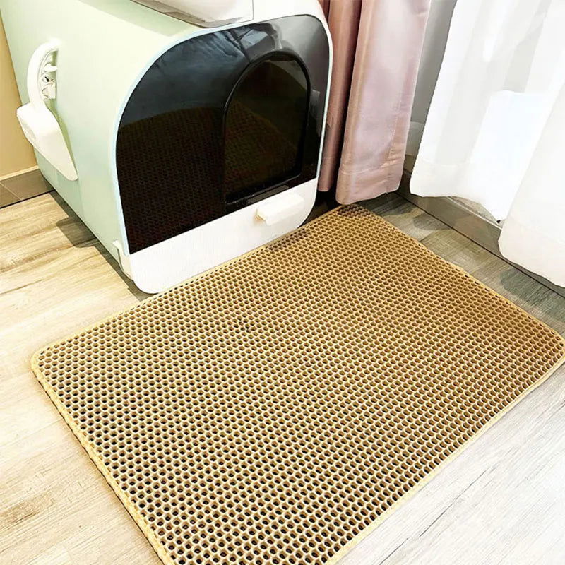 Pet Cat Litter Mat Waterproof Double Layer Cat Litter Trapping Pet Litter Box Mat Clean Pad Products For Cats Accessories - Slobuy