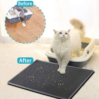 Pet Cat Litter Mat Waterproof Double Layer EVA Foldable Cat Litter Trapping Pet Carpet Bed Pads For Cats Pet Clean Supplies - Slobuy
