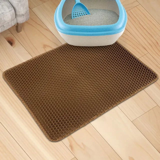 Pet Cat Litter Mat Waterproof Double Layer EVA Foldable Cat Litter Trapping Pet Carpet Bed Pads For Cats Pet Clean Supplies - Slobuy