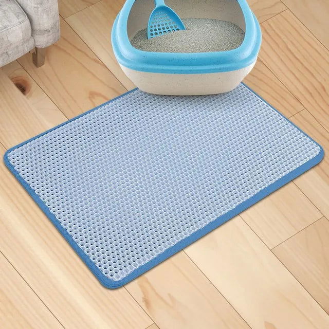 Pet Cat Litter Mat Waterproof Double Layer EVA Foldable Cat Litter Trapping Pet Carpet Bed Pads For Cats Pet Clean Supplies - Slobuy