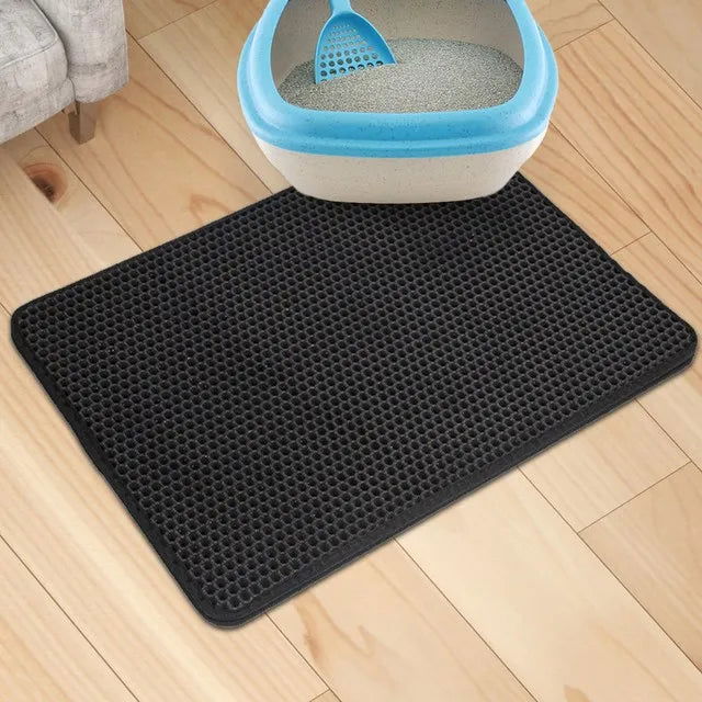 Pet Cat Litter Mat Waterproof Double Layer EVA Foldable Cat Litter Trapping Pet Carpet Bed Pads For Cats Pet Clean Supplies - Slobuy