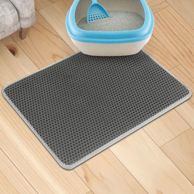 Pet Cat Litter Mat Waterproof Double Layer EVA Foldable Cat Litter Trapping Pet Carpet Bed Pads For Cats Pet Clean Supplies - Slobuy